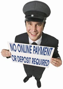 Algarve Transfers' website does not requires any online payment or deposit